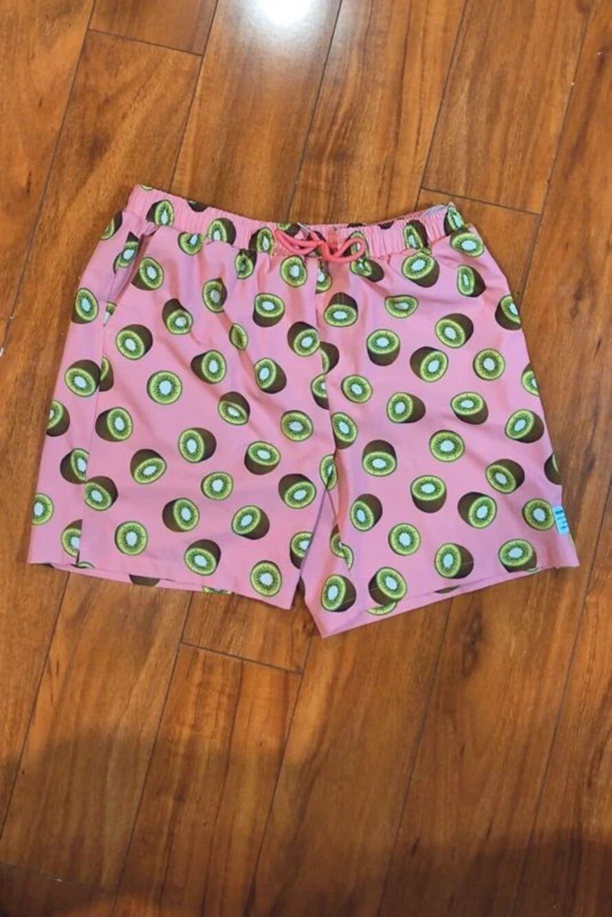 Mosmann Australia Men's Kiwi Print Swim Shorts (Pink)